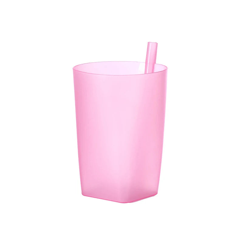 Tasse avec paille intégrée pour enfants, bouteille d'eau en plastique de qualité alimentaire