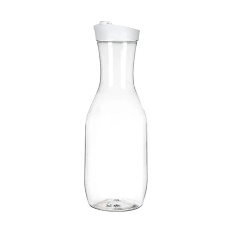 Grande bouteille d'eau en plastique avec bouchon rabattable, récipient à jus à base carrée, bouteille d'eau en plastique transparent, bouteille de lait de boisson, 50 oz