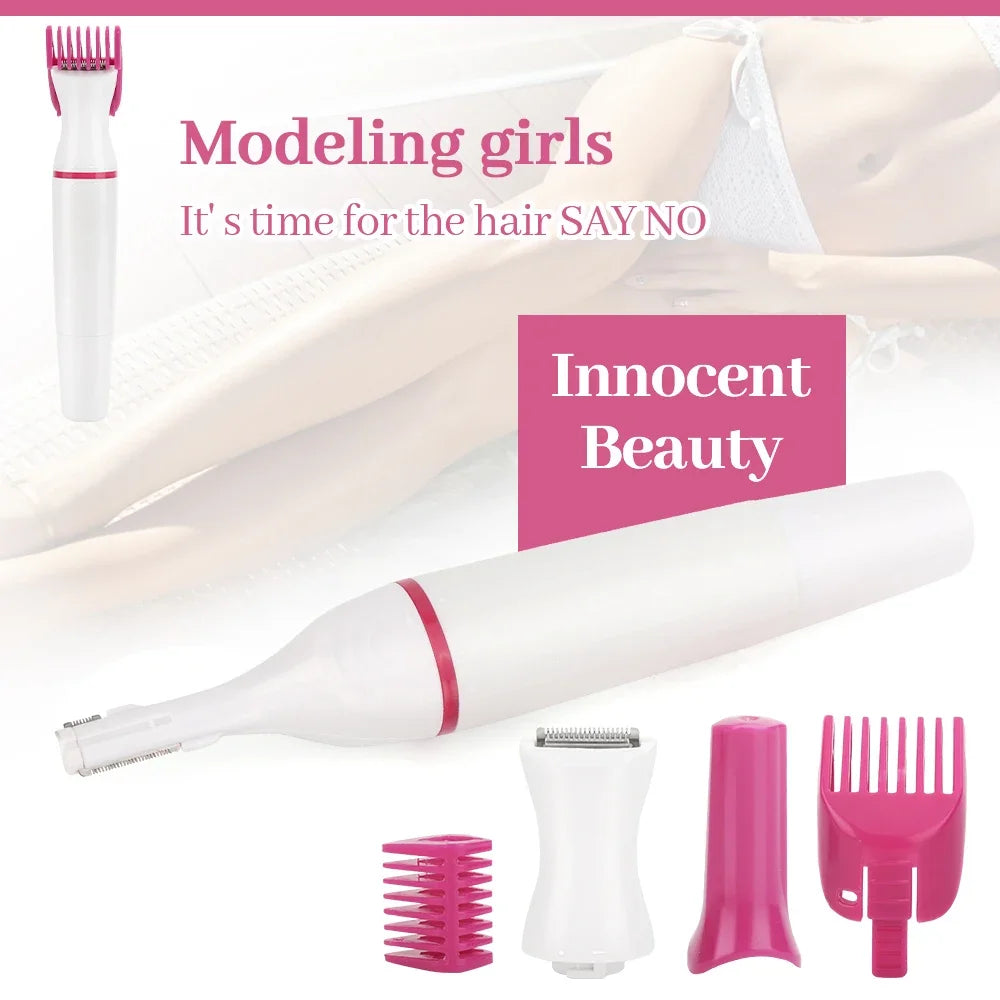 Femmes épilation électrique rasage femme Machine à raser 5 en 1 multifonction Mini rasoir tondeuse rasoir pour sourcils aisselles