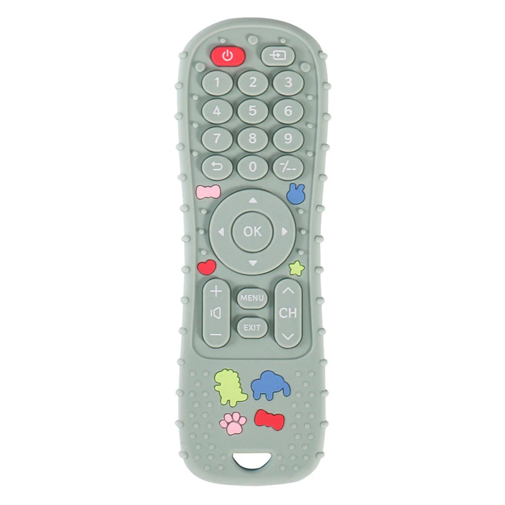 Anneau de dentition en silicone avec télécommande, jouets pour enfants, philosophie sensorielle Montessori, cadeau pour garçons et filles
