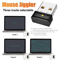 Souris jiggler USB indétectable, souris simulée, sans pilote, garde l'ordinateur, PC, ordinateur portable, éveil, intelligent, souris inclinée