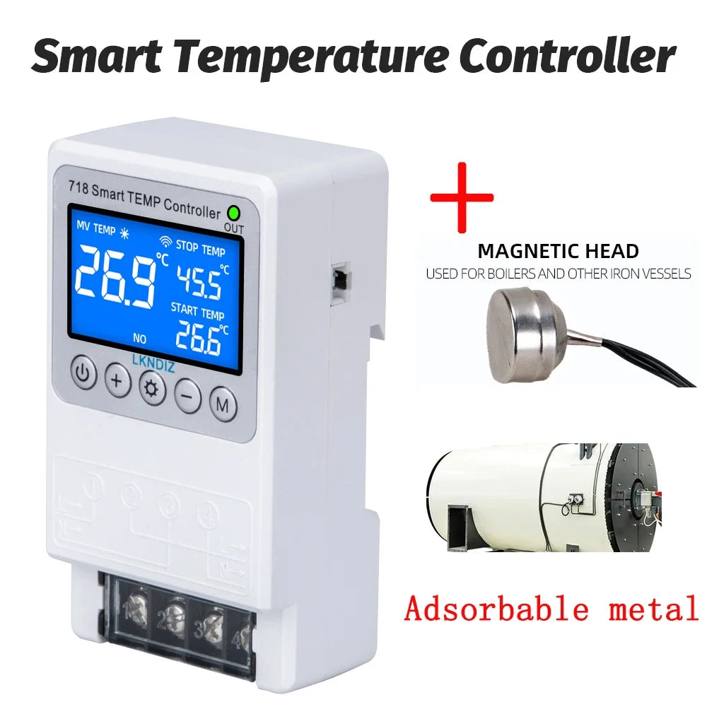 Contrôleur WIFI intelligent de température, Thermostat Constant, interrupteur de contrôle de synchronisation, contrôle du Cycle, Option de tête de capteur Multiple
