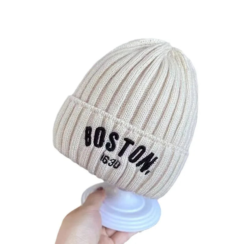Chapeau de Protection en Laine pour Bébé, Épais et Chaud, Version Coréenne, Cadeau d'Hiver pour Enfant