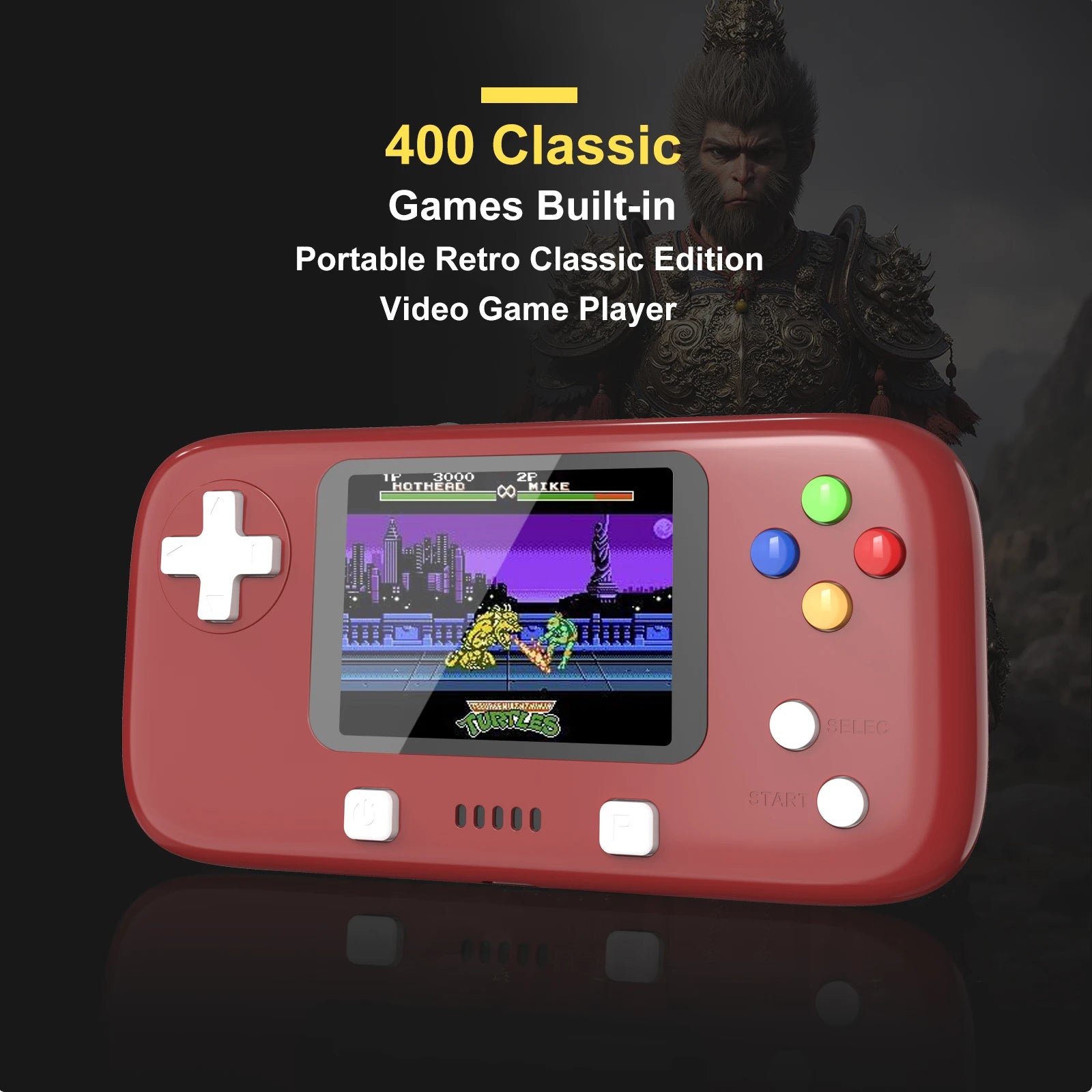 GAMINJA GC76 400 in 1 Classic Games Handheld Portable Game Console 2.8 inch Video Game Console Portable Game for Kids Gift