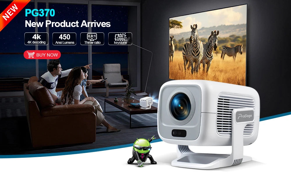 PROGAGA Full HD 1080P projecteur 4k PG610W Android WiFi mise au point automatique PG610 projecteur Portable PK DLP Home cinéma faisceau de film extérieur vidéo projecteur videoprojecteur 4k home cinéma