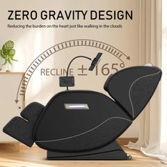 Fauteuil de massage complet Zero Gravity avec chauffage, airbags, rouleau pour les pieds et écran tactile – Supports jusqu'à 180 lb