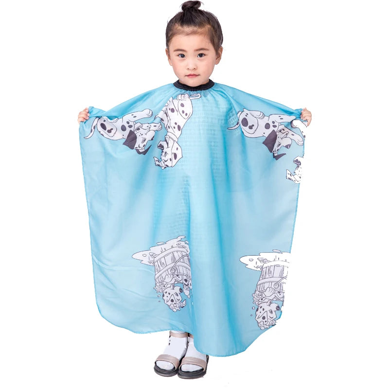 Cape de Salon de coiffure pour enfants, couverture de Smock en Polyester, imperméable, shampoing et coupe, robe de ménage, tablier