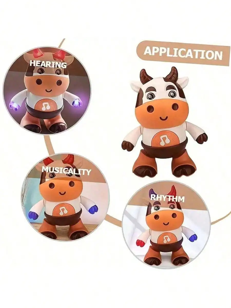 Jouet de vache dansante pour bébé, vache en peluche à musique électrique avec chansons et mouvements amusants, jouets interactifs pour bébé, mignon G de noël pour tout-petits
