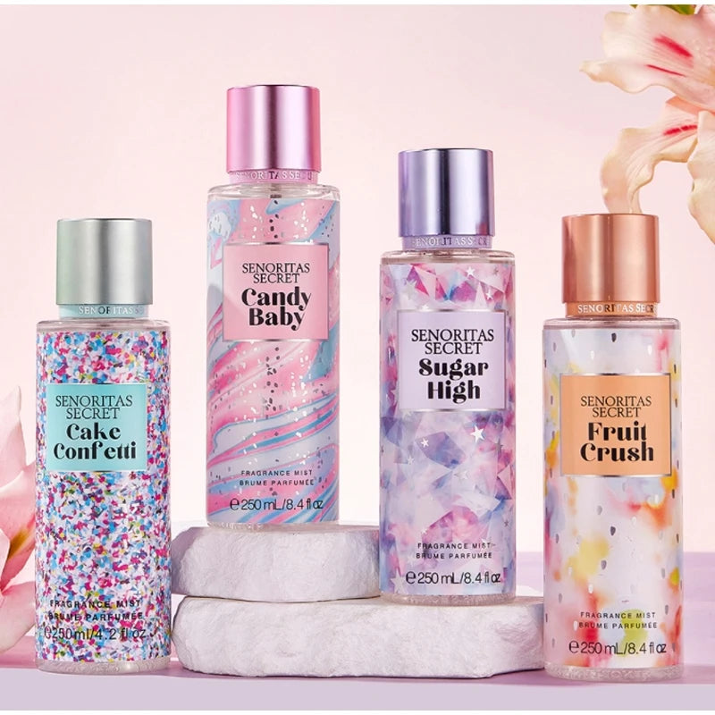 Sexuellement secret pour femme, parfum de fruits, brumisateur, breloque longue durée, parfum en porcelaine, vaporisateur pour le corps, désodorisant, 250ml