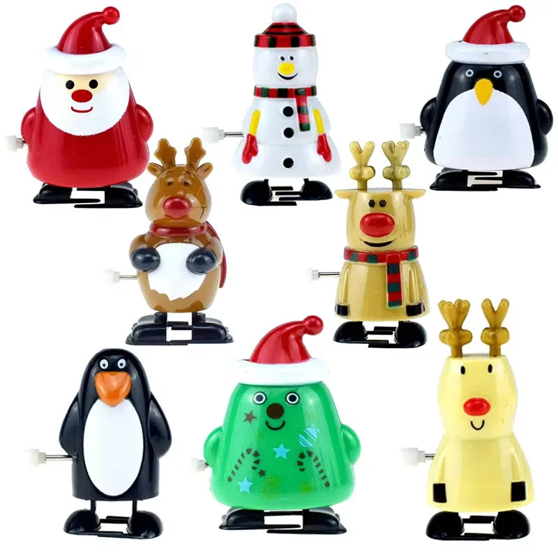 Jouets d'ornement de Noël pour enfants, père Noël sautant, wapiti, bonhomme de neige, fournitures de fête de la maternelle, cadeaux du Nouvel An