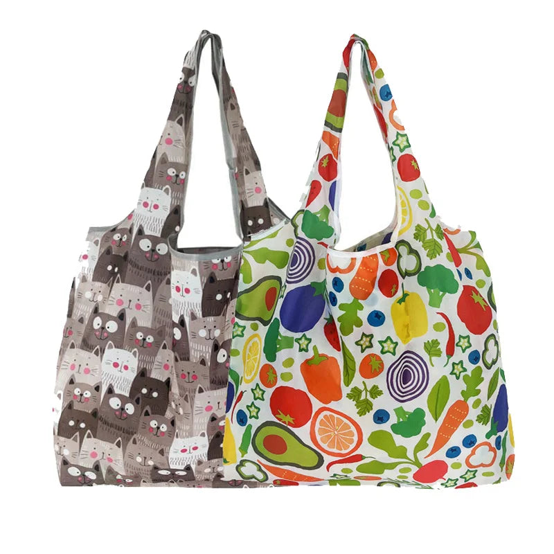 Grand Sac de Courses Réutilisable pour Femme, Fourre-Tout Pliant, Écologique, Réutilisable, Mallette d'Épicerie, Sacs à Main de Rangement