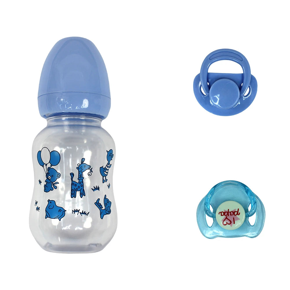 Jolis accessoires de poupée Reborn, sucette magnétique et biberons, fournitures factices pour nouveau jouet de poupée bébé Reborn