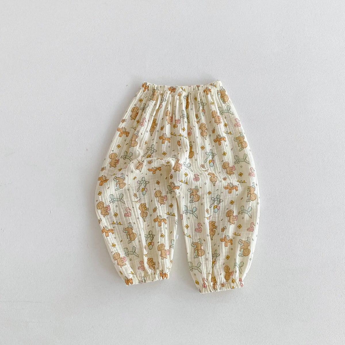 Nouveau pantalon imprimé bébé unisexe sarouel mignon en plein air enfant en bas âge filles 2025 mode d'été mince ample pleine longueur pantalon