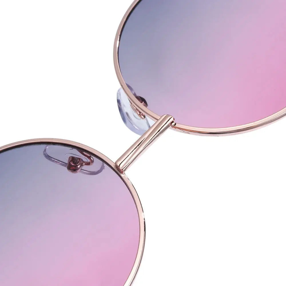 Lunettes de soleil à monture ronde rétro pour enfants, lunettes de protection UV400, verres noirs, roses, rouges, garçons, filles, enfants, mode, été, nouveau, 14mm