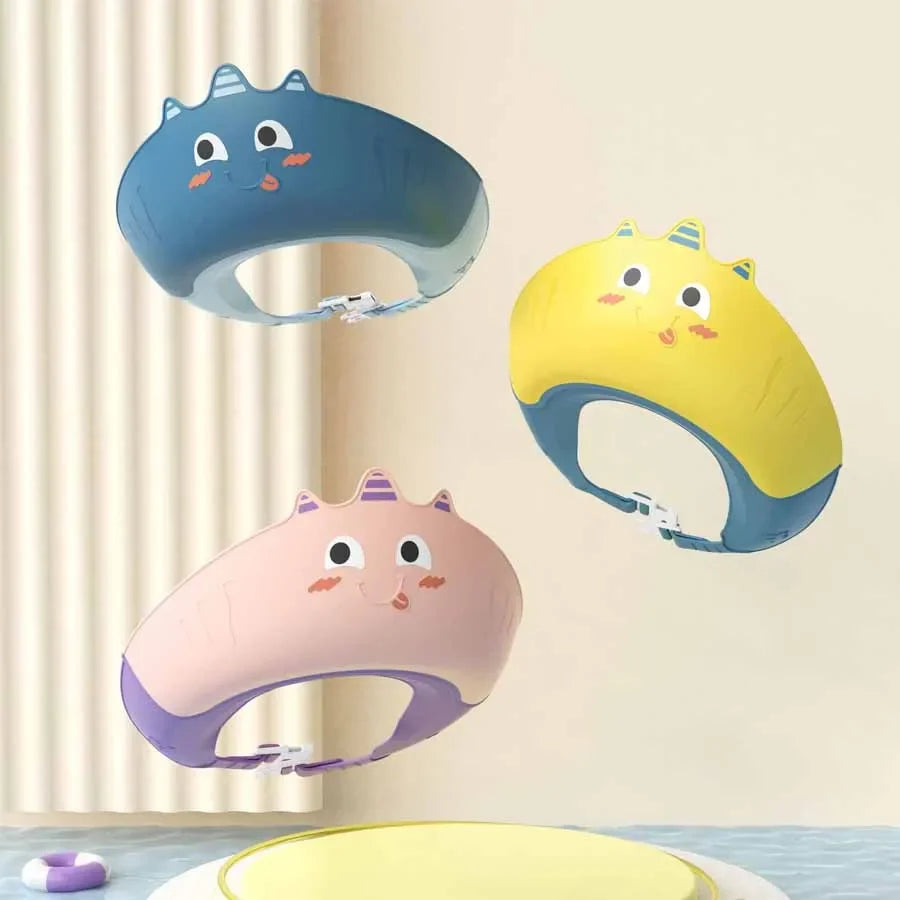 Chapeau de shampoing de douche imperméable pour enfants, chapeau de lavage de cheveux doux et réglable pour enfants, Protection sûre des oreilles et des yeux, bonnet de shampoing pour bébé