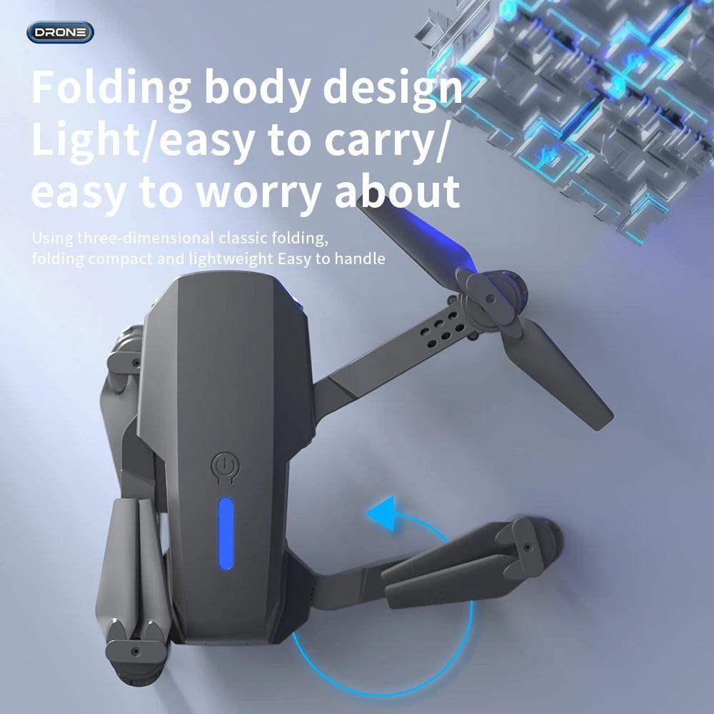 2025 E88 Pro Drone professionnel HD 4K RC avion double caméra localisation du flux optique RC quadrirotor avion hélicoptère garçon jouet