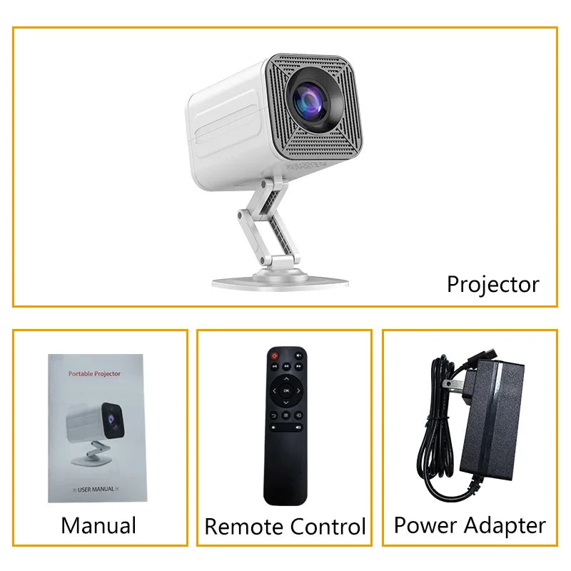 Projecteur intelligent P30 Android 11, WiFi 6, 4K, 1080P, prise en charge vidéo, système de divertissement domestique Portable natif 1280x720P