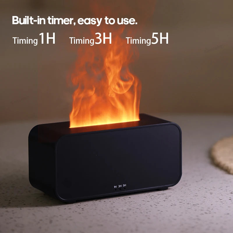 Nouveau Mini diffuseur d'arôme humidificateur d'air ultrasonique fabricant de brume fraîche brumisateur LED huile essentielle flamme lampe Difusor