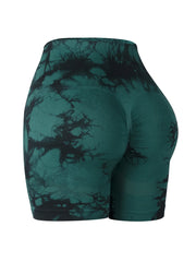 Pantalon de Fitness sans couture teint par nouage pour femmes, taille haute et levage, short serré de sport, course à pied, Sexy, pêche, Fitness, Yoga
