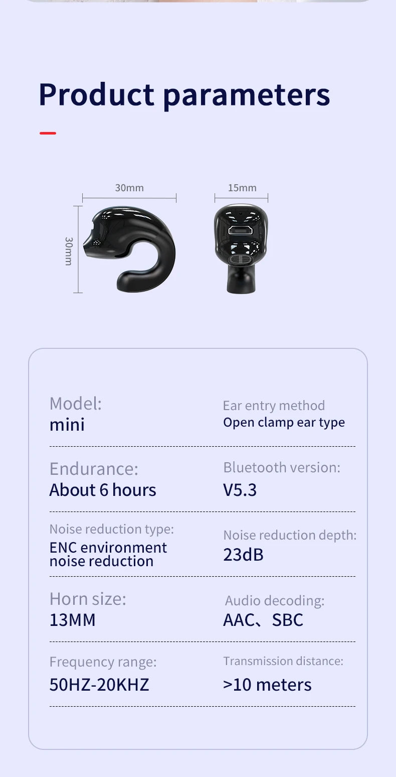 Écouteurs sans fil Bluetooth 5.3 avec micro, écouteurs TWS étanches pour le sport, casque mains libres
