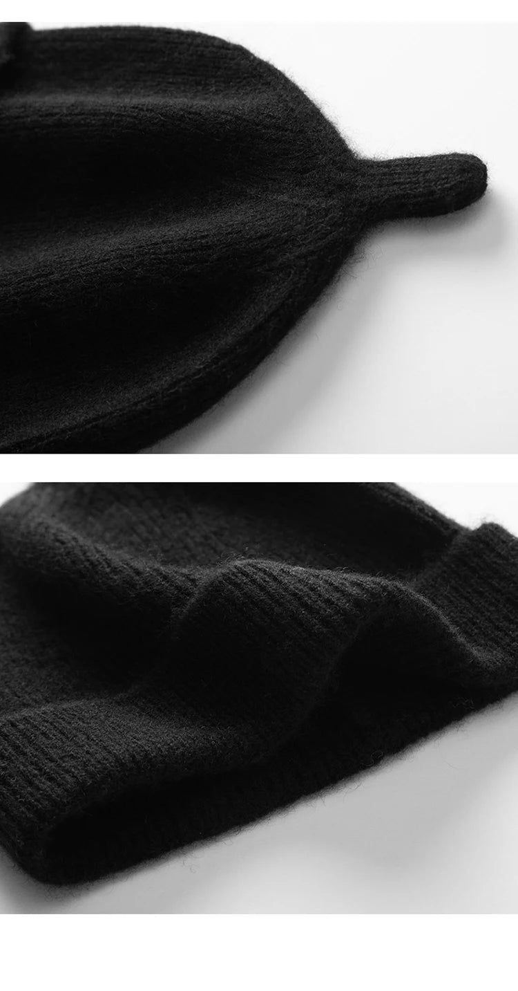 Garder au chaud chapeau d'hiver pour enfants unisexe tricot casquette enfants 100% cachemire Skullies chapeaux pour garçons Bonnet filles casquettes accessoires