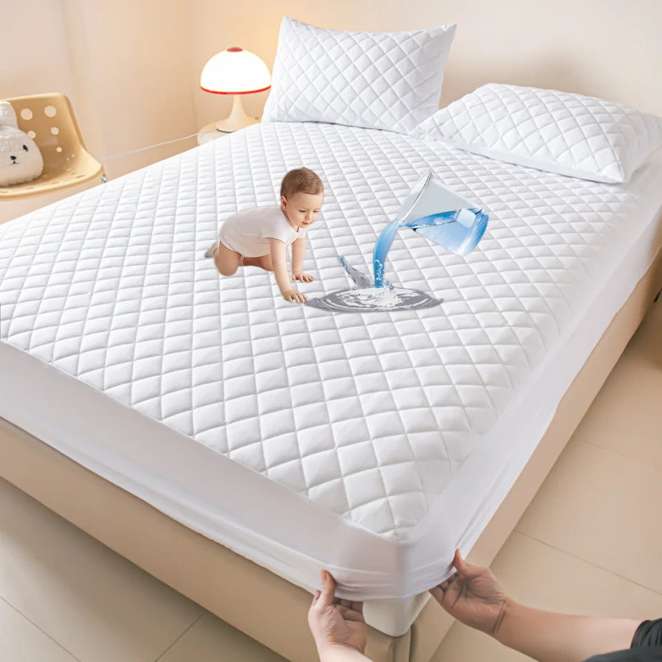 Housse de matelas imperméable, Anti-acariens, douce, confortable, respirante, drap-housse non inclus, taie d'oreiller