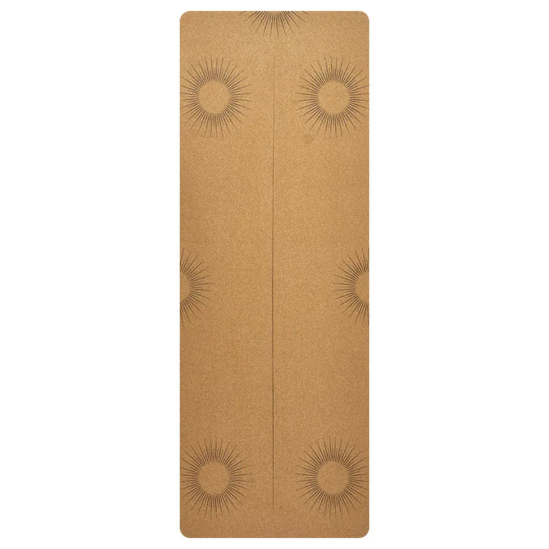 2025 Nouveau tapis de yoga de luxe en liège et caoutchouc naturel avec lignes d'alignement gravées au laser - Absorption des chocs, antidérapant, réduction du bruit