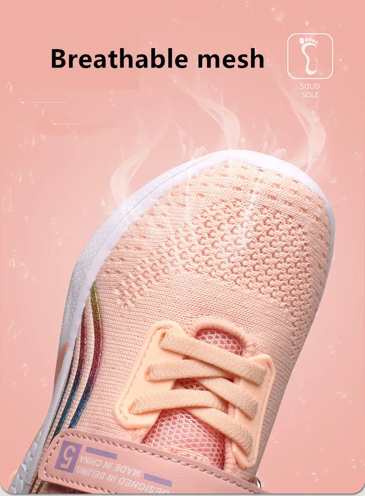 Nouveau Design rouge formateurs chaussures pour enfants filles confortable plate-forme fille chaussures de sport grande taille 38 enfants baskets de course