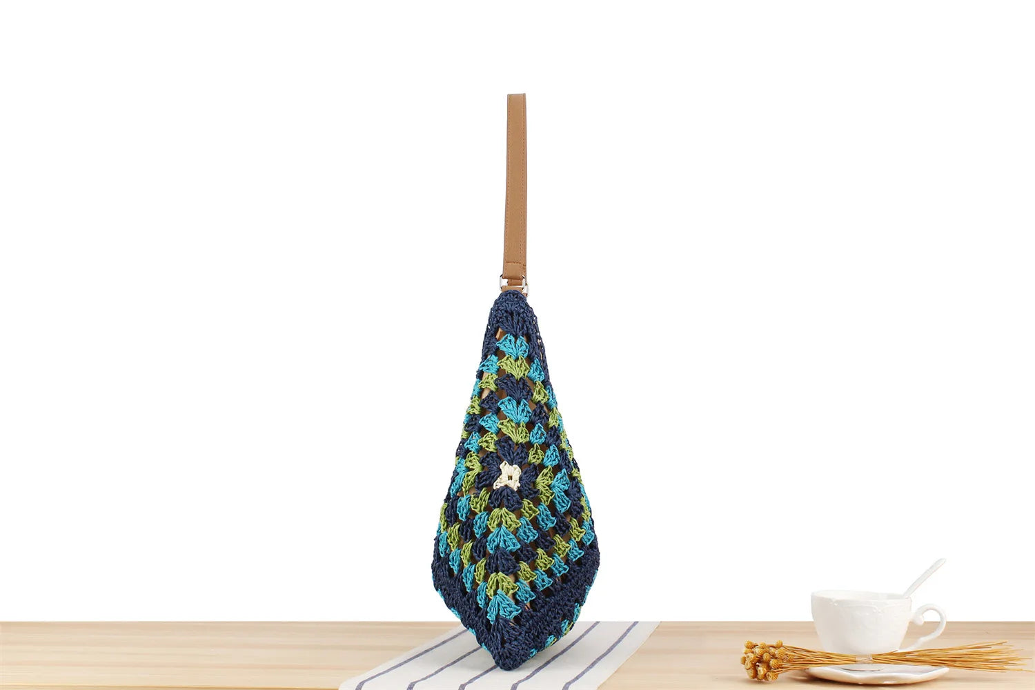 Sac à main d'été bohème tressé, fourre-tout décontracté, sac de plage en paille creuse, sac initié tissé, sac de voyage en raphia et rotin