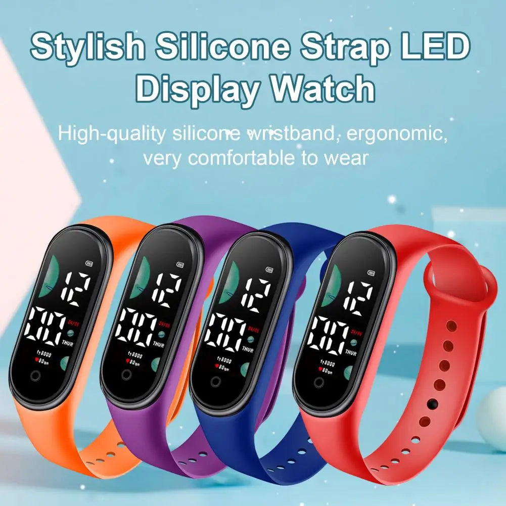 Montre de sport électronique pour enfants, étanche, grand écran de police, affichage LED, Shoous, date automatique, calendrier complet, montre numérique