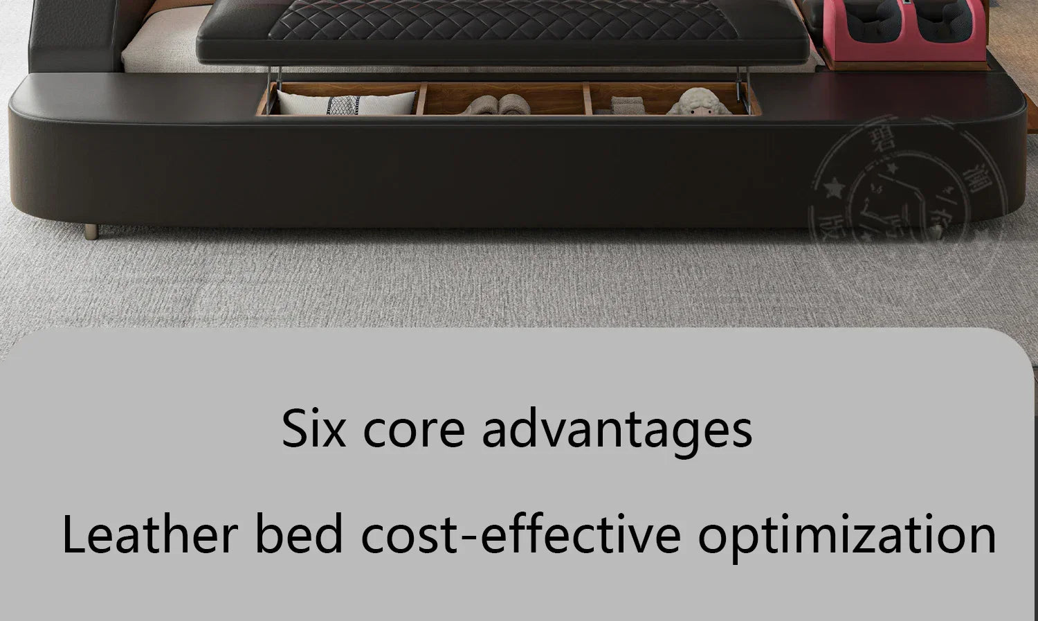 Lit Double moderne filles Design chambre intelligente reine King Size lit beauté dormir princesse cuir Cama salon Suite meubles