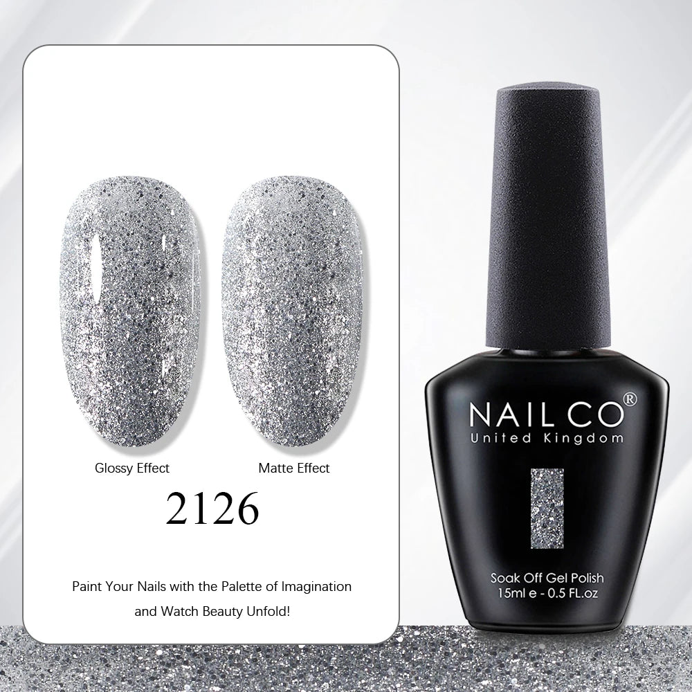 NAILCO 15ml Vernis à ongles Gel Vernis Semi Permanent UV Gel Vernis manucure Vernis Nail Art Nude Gel Poliish