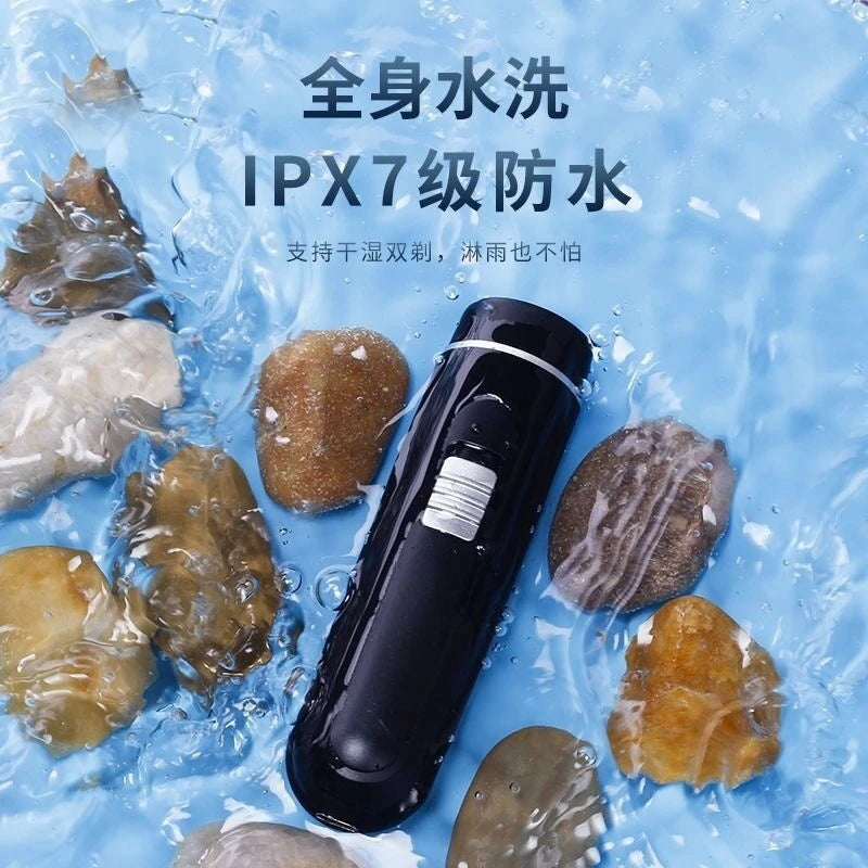 Rasoir électrique compact pour homme, aste par USB, support et séchage, utilisation facile à un bouton, parfait pour la maison, la voiture et les voyages!