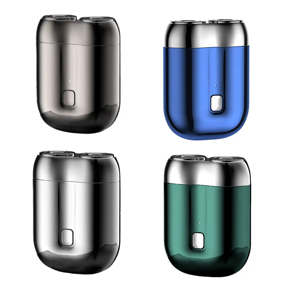 Mini rasoir électrique Double, Portable, sans fil, détachable, avec affichage numérique, pour barbe, charge de Type C, pour voyage
