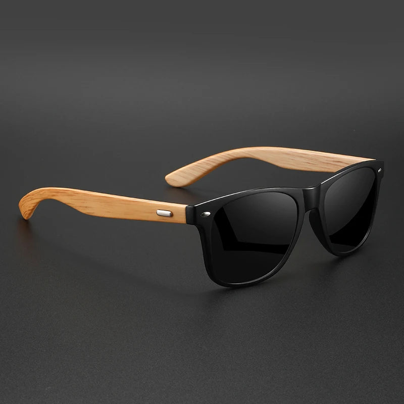 Lunettes de soleil rétro en forme de bambou, classiques, Vintage, UV400, unisexe, décontractées, pour usage quotidien en plein air
