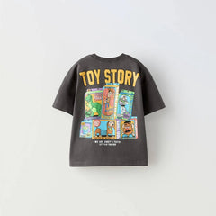 ChimBrand-T-shirt à Manches Courtes et Col Ras du Cou pour Enfant, Vêtement à Motif de Dessin Animé, à la Mode, pour Garçon, pour Été