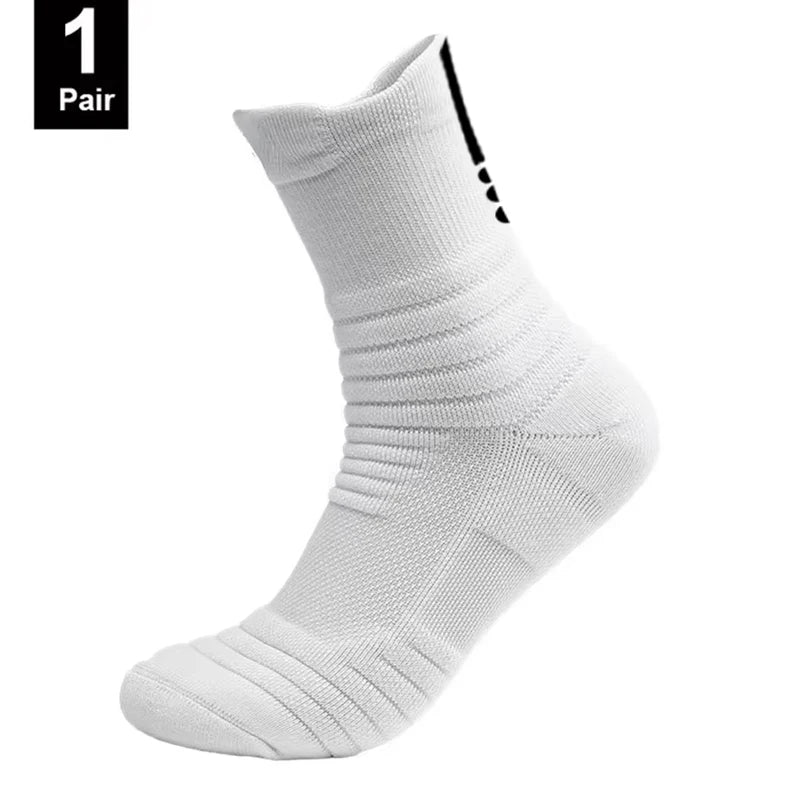 1/3 pairs of men's non-slip football socks, cotton socks, short and long tube, breathable and deodorizing sports socks, sizes 39-45