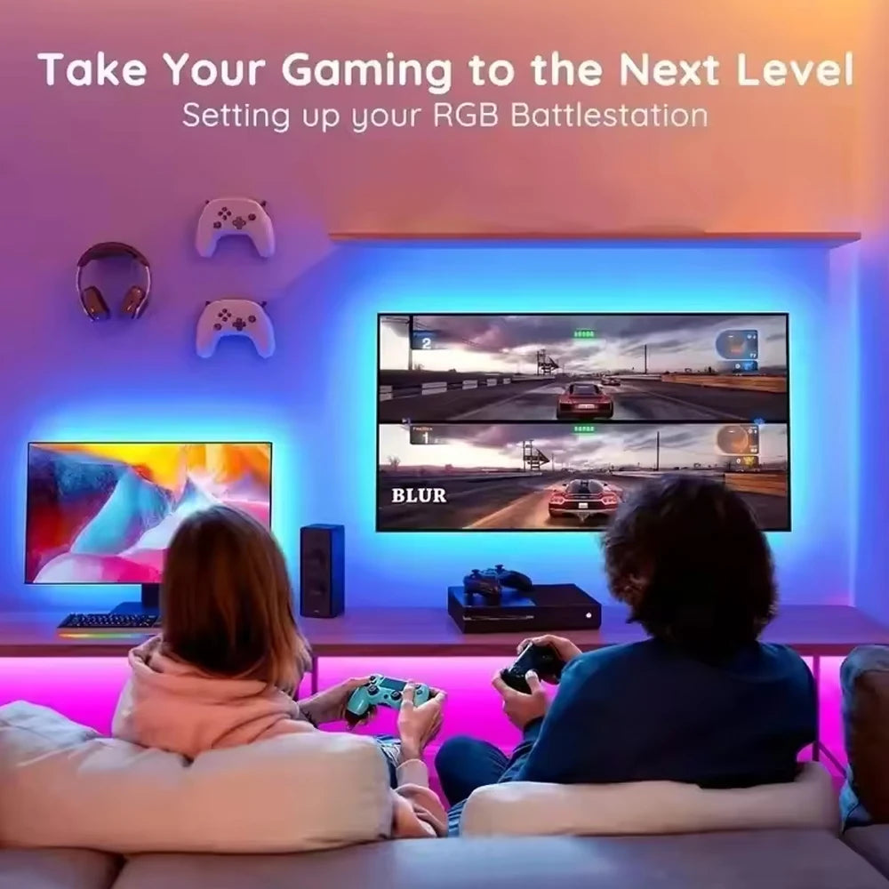 Bande Lumineuse LED RVB avec Contrôle Bluetooth, USB 5V, Rétro-Éclairage TV, Décoration de ix, Mariage