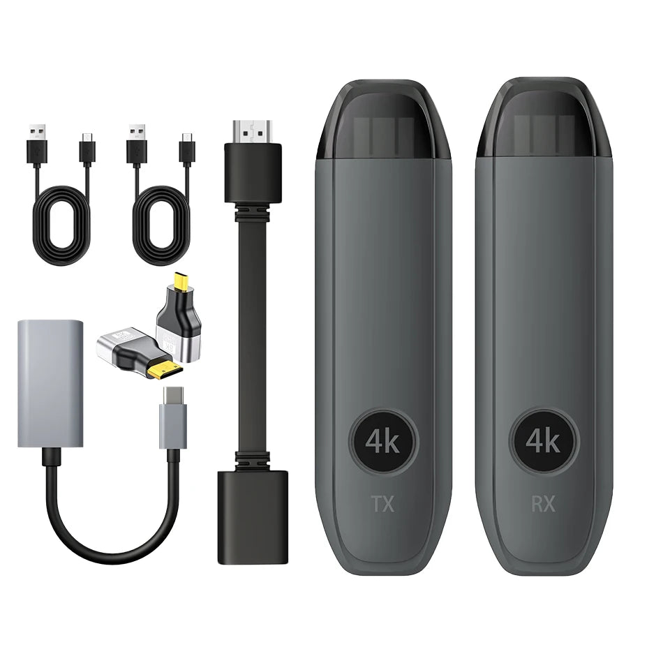 Émetteur et récepteur HDMI sans fil, entrée de décodage 4K, sortie 4K @ 30Hz, Plug & Play à latence ultra-faible pour les jeux, le cinéma maison