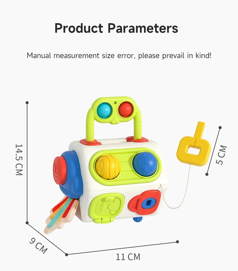Cube occupé Montessori, jouets pour activités sensorielles pour tout-petits, planche occupée, apprentissage éducatif précoce, jouets de voyage, cadeau pour enfants