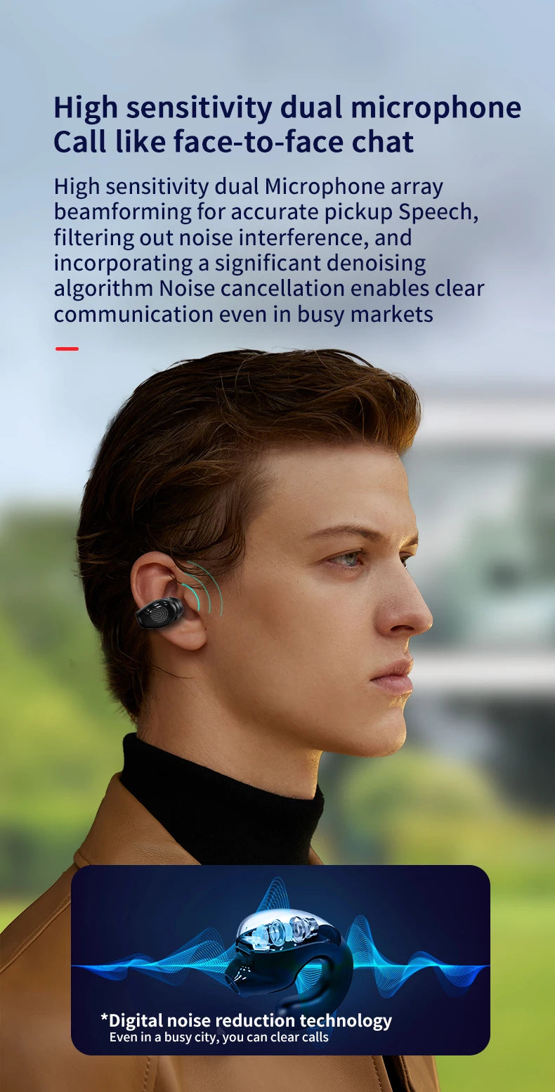 Écouteurs sans fil Bluetooth 5.3 avec micro, écouteurs TWS étanches pour le sport, casque mains libres