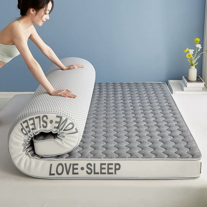 Matelas de lit Tatami pliable en Latex tricoté de qualité supérieure, pour dortoir d'étudiants, chambre à coucher, tapis de protection pour la maison