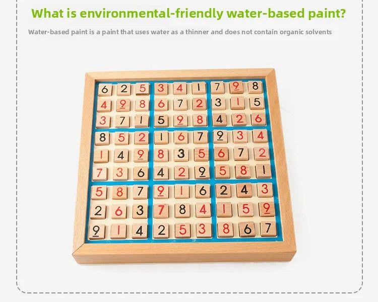 Jeu d'échecs en bois Sudoku Jiugongge, élèves du primaire, pensée logique, Puzzle pour enfants, jeu de société, jouet avec