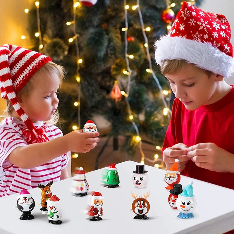 Jouets d'ornement de Noël pour enfants, père Noël sautant, wapiti, bonhomme de neige, fournitures de fête de la maternelle, cadeaux du Nouvel An