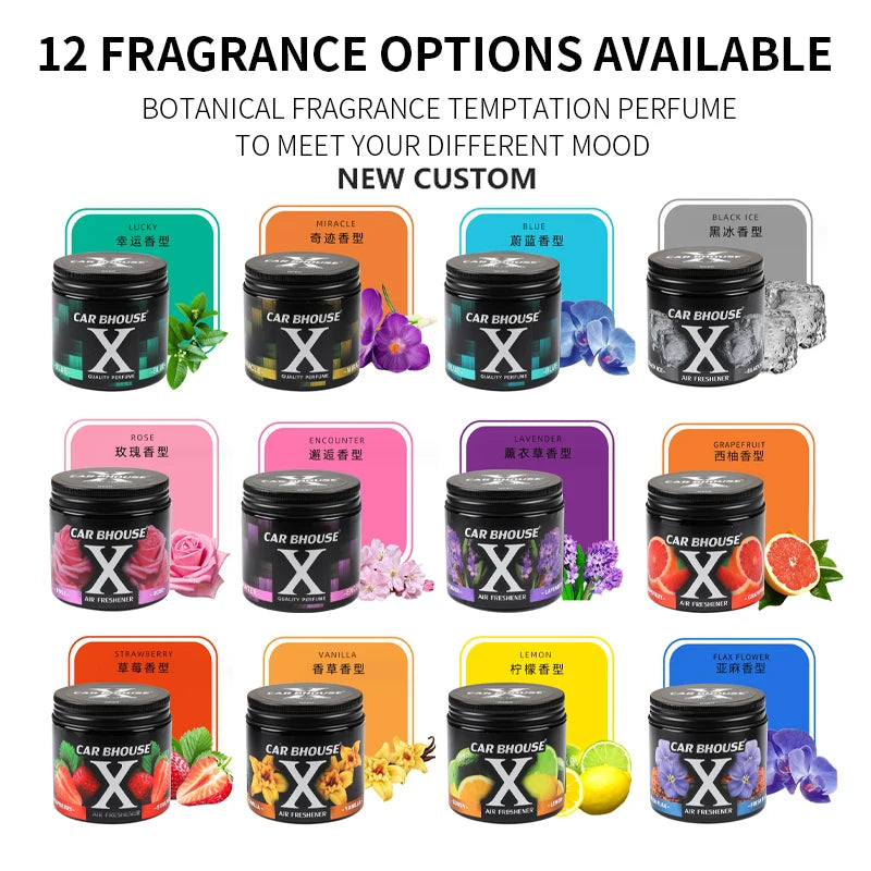 Désodorisant de parfum de voiture 220g, chambre à coucher, salon, salle de bain, armoire à chaussures, déodorant gel général parfum solide et durable