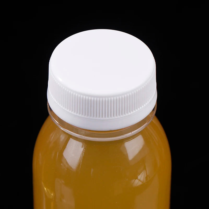 Bouteille d'eau en plastique transparente pour enfants, bouteille de jus, bouteille de lait en l'horloge, bouteille de boisson avec couvercle, portable AfricWater HI, 200ml, 6 pièces