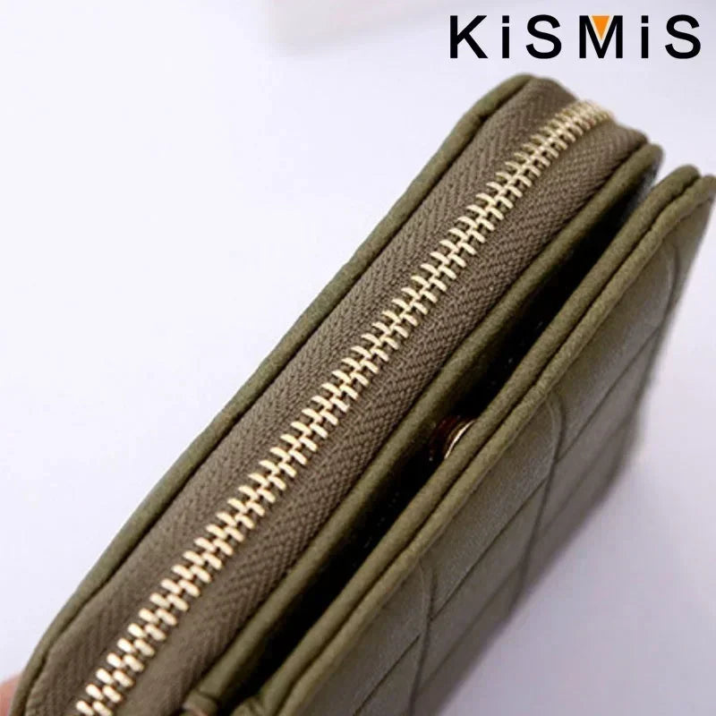 Portefeuille en cuir rose pour femme, porte-monnaie Kawaii mignon, sac à main de créateur de luxe pour femme, petit porte-monnaie
