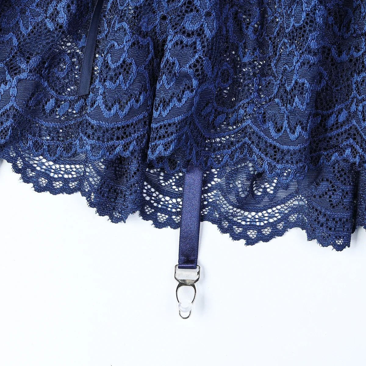 Ensemble jupe bouffante révélatrice d'épaule à pois pour femmes, haut en dentelle Sexy, tongs, sous-vêtements, costumes en maille, Perspective, ensembles exotiques