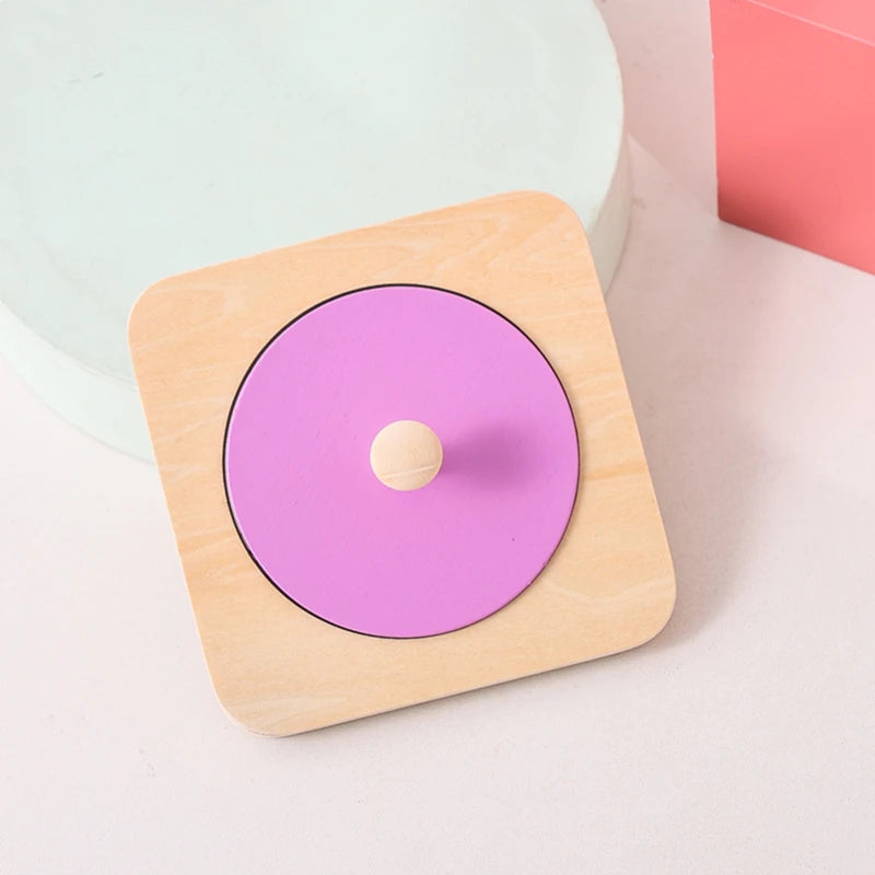 Kit de jeu Montessori Mirror Peekaboo Knob Puzzle Medium Spinning Drum Ball Toys, Tout-petits de 6 à 12 mois