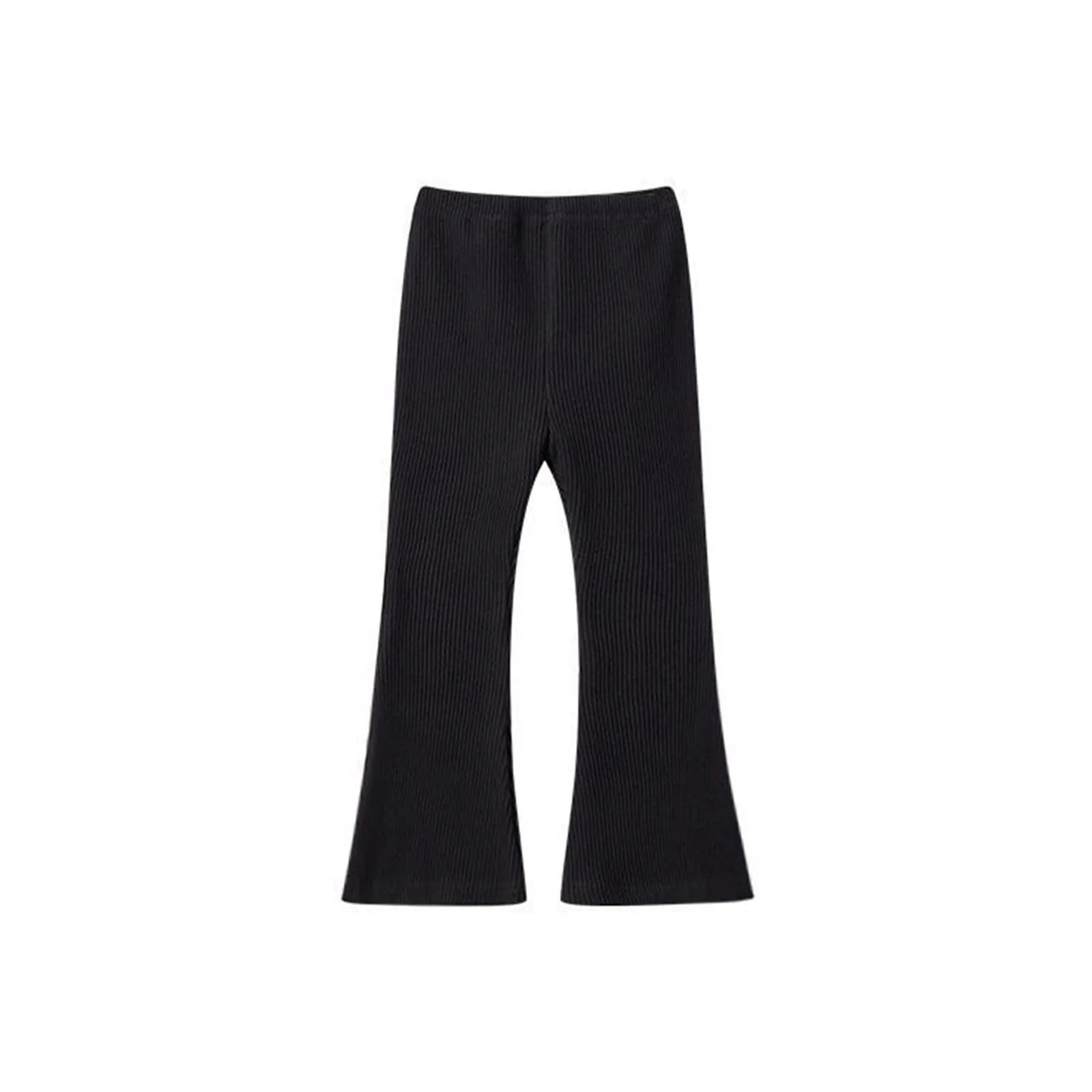 Girls' cotton flared leggings, flared pants, high-waisted, bootcut, yoga pants, bell-bottoms for children